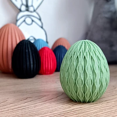 Trứng phục sinh họa tiết đan xen 3D - Mẫu trang trí tinh tế cho mùa xuân
