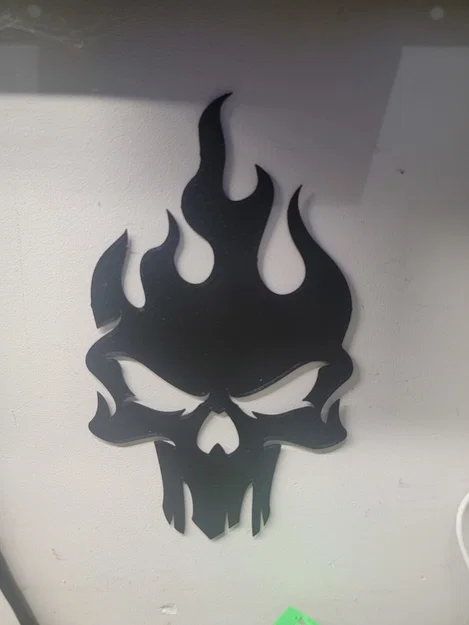 Mô hình trang trí tường đầu lâu lửa Flaming Skull cực chất - Image 1