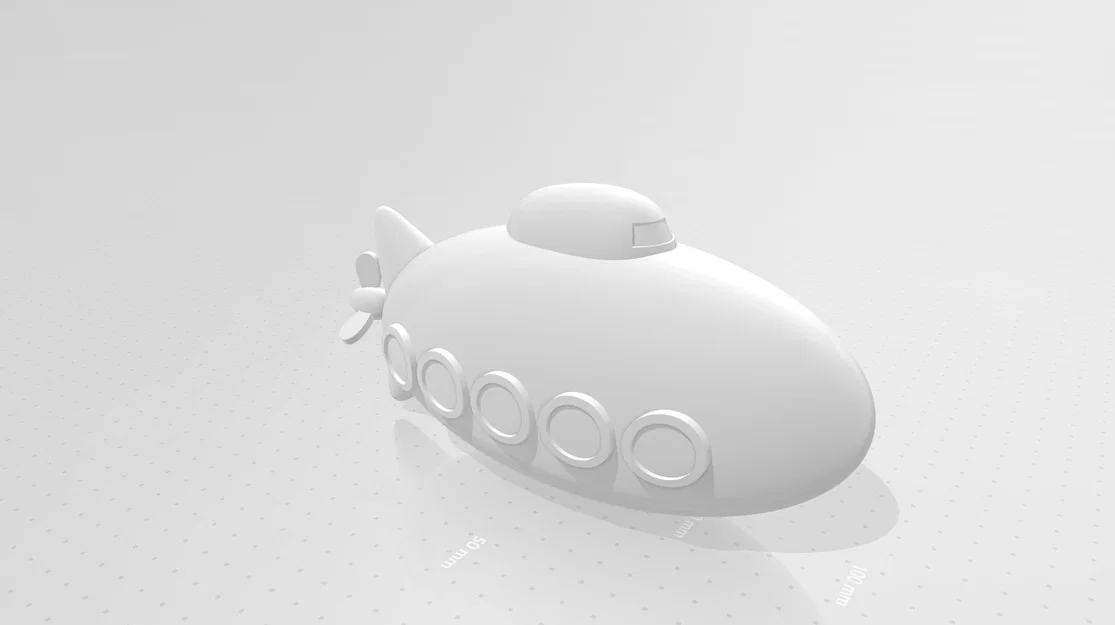 Mô hình Tàu ngầm (Submarine) in 3D hỗ trợ xúc giác - Image 3