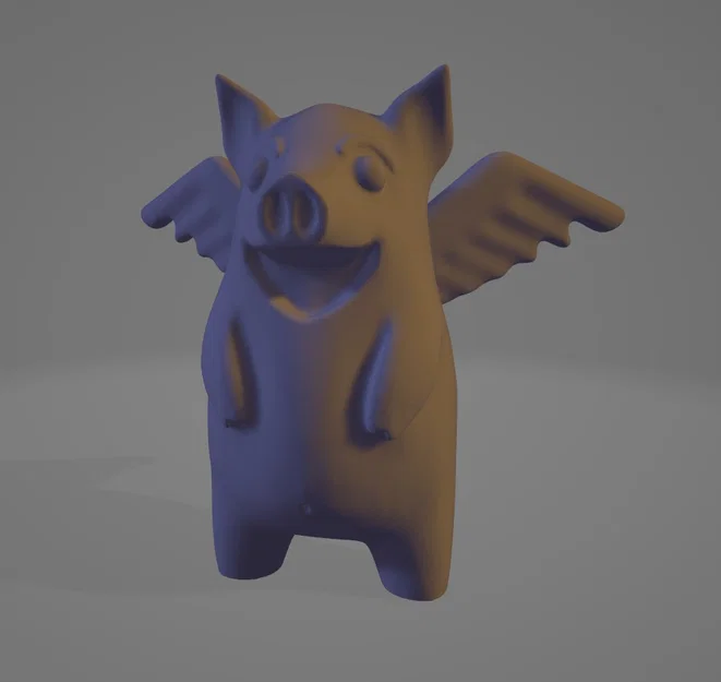 Mô hình 3D Heo Có Cánh (Winged Pig) cho người khiếm thị - Image 1