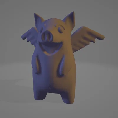 Mô hình 3D Heo Có Cánh (Winged Pig) cho người khiếm thị