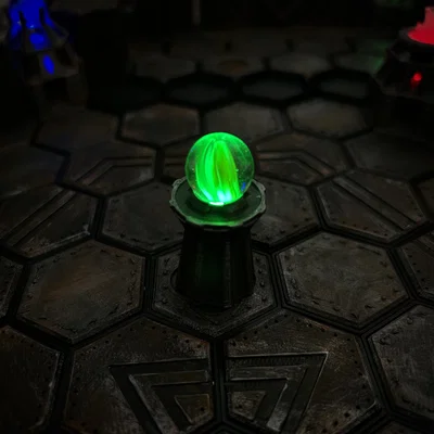 Mô hình quả cầu phát sáng LED cho game Frosthaven (tự in 3D)