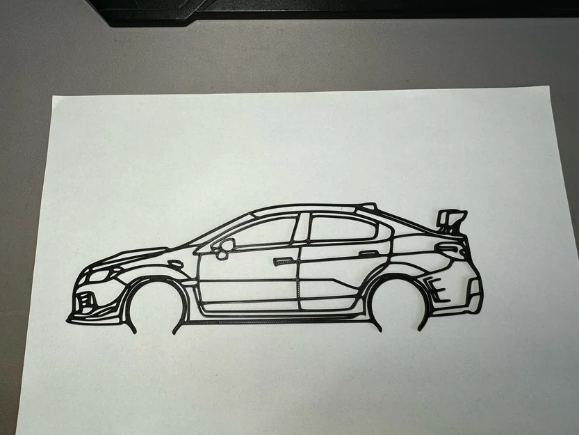 Mô hình 3D Subaru Impreza WRX STI nghệ thuật - Đồ trang trí cực chất - Image 1