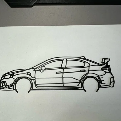 Mô hình 3D Subaru Impreza WRX STI nghệ thuật - Đồ trang trí cực chất