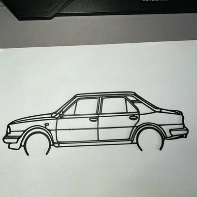 Mô hình 3D phác thảo xe cổ Škoda 120 L trang trí độc đáo