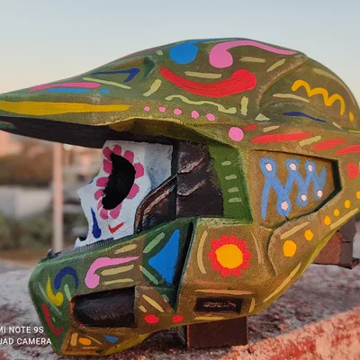 Mô hình mũ Master Chief Halo kết hợp đầu lâu Mexico độc đáo