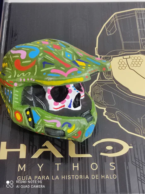 Mô hình mũ Master Chief Halo kết hợp đầu lâu Mexico độc đáo - Image 3