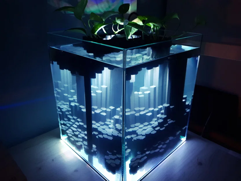 Cột đá basalt hình học trang trí cho bể cá/aquarium - Image 1