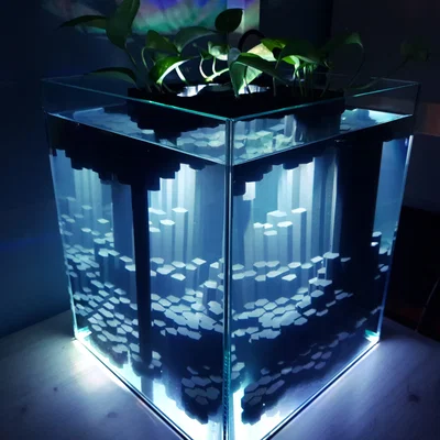 Cột đá basalt hình học trang trí cho bể cá/aquarium