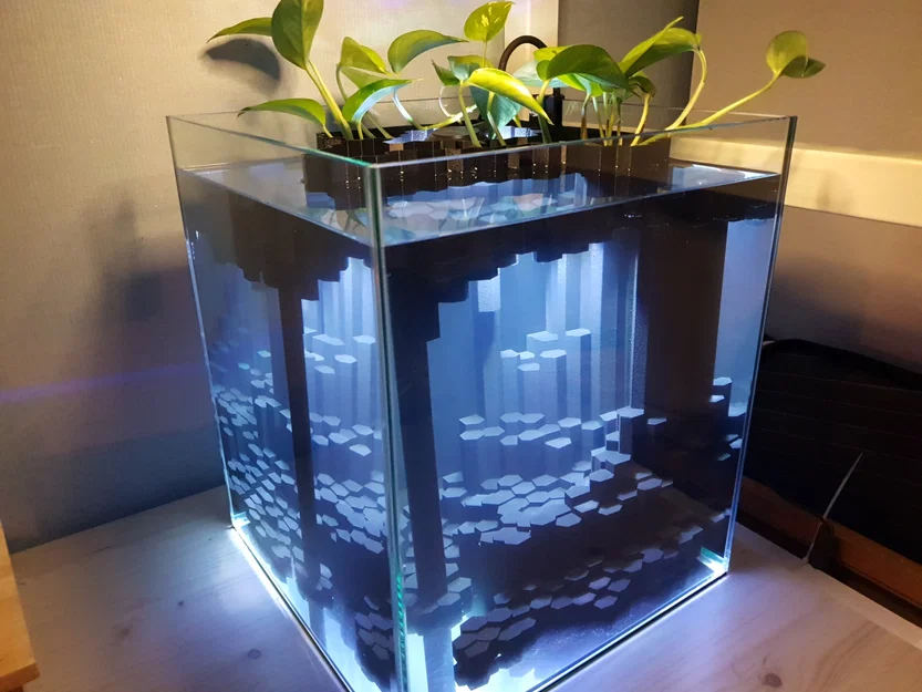 Cột đá basalt hình học trang trí cho bể cá/aquarium - Image 2