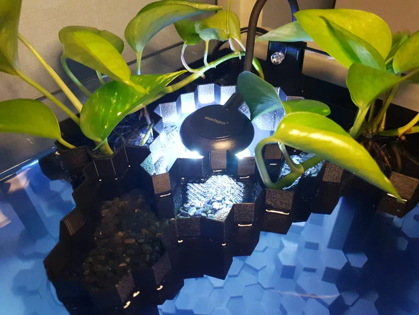 Cột đá basalt hình học trang trí cho bể cá/aquarium - Image 3
