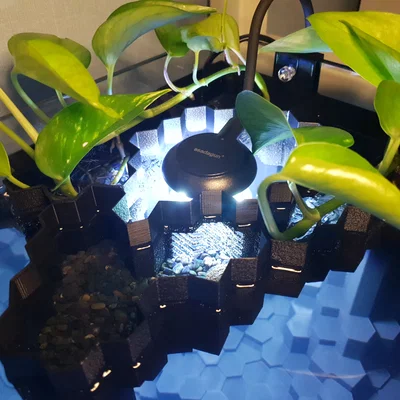 Cột đá basalt hình học trang trí cho bể cá/aquarium