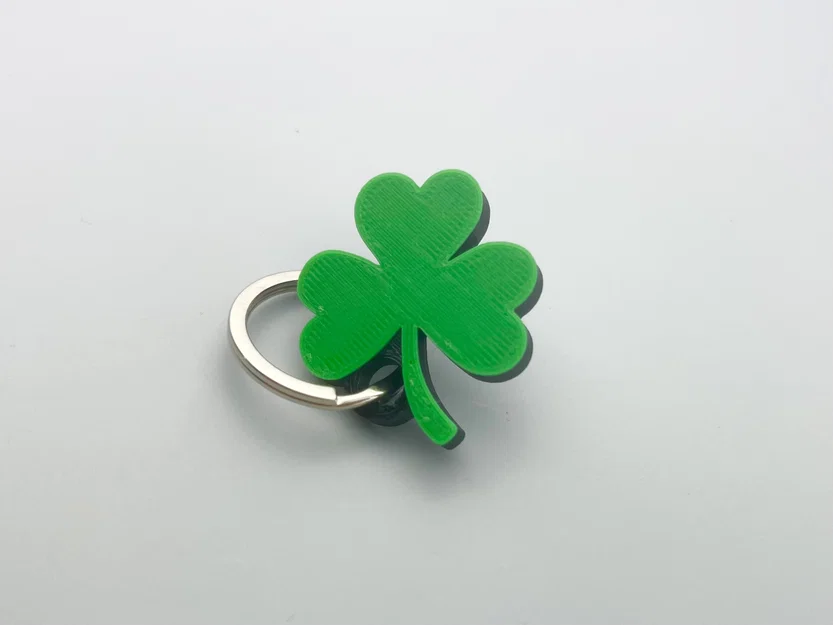 Móc khóa cỏ ba lá (Clover Keychain) in 3D may mắn, tinh tế - Image 2