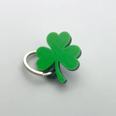 Móc khóa cỏ ba lá (Clover Keychain) in 3D may mắn, tinh tế