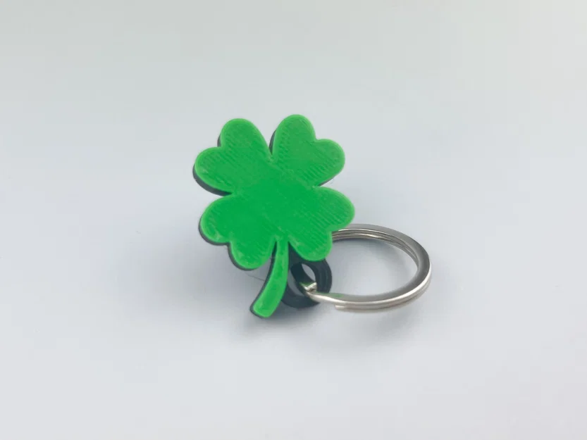 Móc khóa cỏ ba lá (Clover Keychain) in 3D may mắn, tinh tế - Image 3