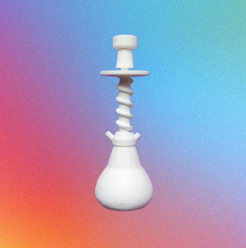 Mẫu in 3D Móc khóa hình Shisha độc đáo, nhỏ gọn cho tín đồ Hookah - Image 1