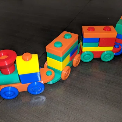 Stacking Block Toy Train MK3 – Tàu đồ chơi xếp khối
