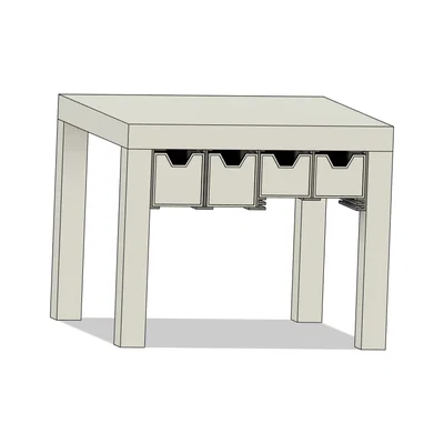 Bộ ngăn kéo lắp dưới bàn LACK Ikea: Giải pháp lưu trữ thông minh