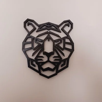 Mô hình đầu hổ 3D trang trí tường phong cách hình học cực chất