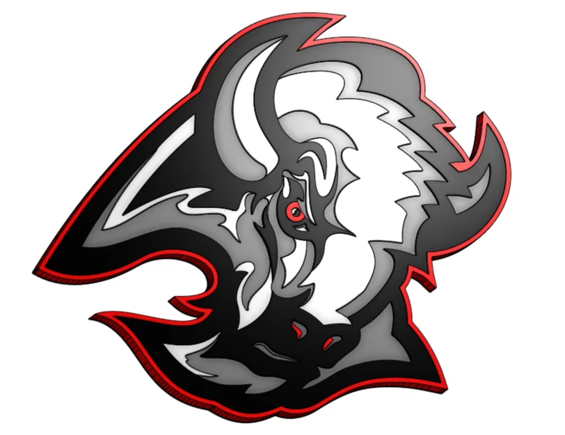 Mô hình logo Buffalo Sabres 3D - Tối ưu in đa màu MMU - Image 1