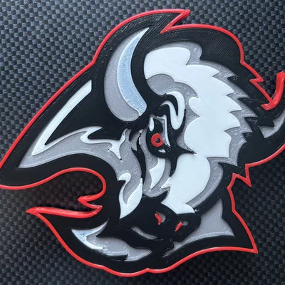 Mô hình logo Buffalo Sabres 3D - Tối ưu in đa màu MMU