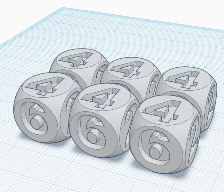 Mẫu Xúc Xắc In 3D Độc Đáo (Dice) - Image 1