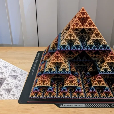 Kim tự tháp Fractal Sierpinski Level 7 (Vase Mode)