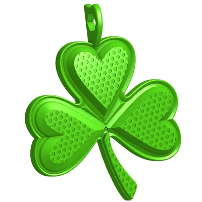 Mặt dây chuyền cỏ ba lá may mắn 3D (Clover Charm Pendant)