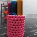 Lọ cắm bút 3D họa tiết trái tim - Decor bàn làm việc siêu xinh - Thumbnail 1