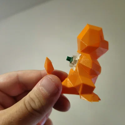 Mô hình Charmander Low-Poly tích hợp Cherry MX Switch độc đáo