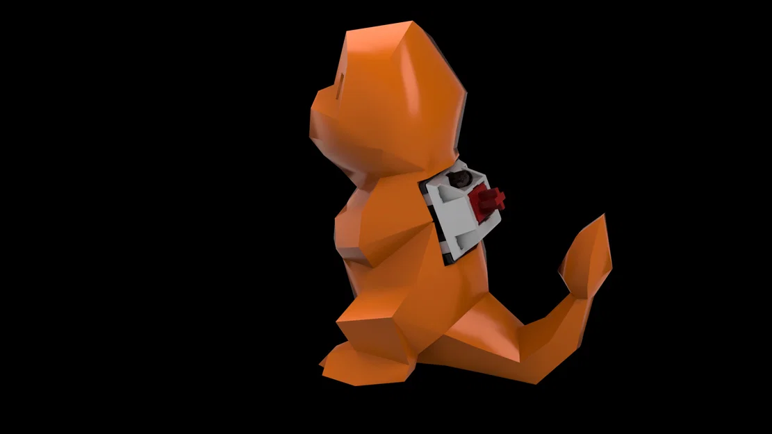 Mô hình Charmander Low-Poly tích hợp Cherry MX Switch độc đáo - Image 2