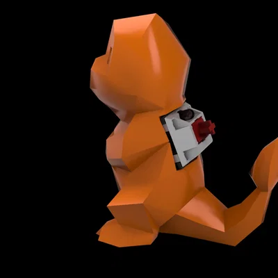 Mô hình Charmander Low-Poly tích hợp Cherry MX Switch độc đáo