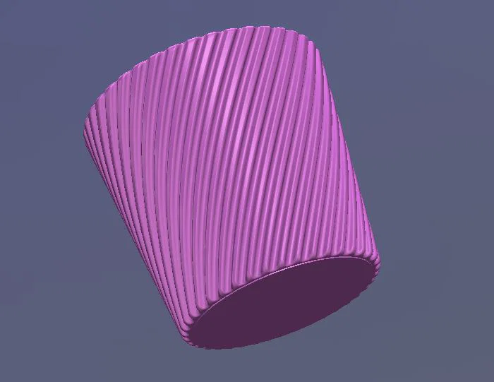 Chậu cây trang trí 3D với họa tiết xoắn hiện đại - Image 3