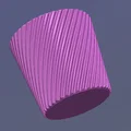 Chậu cây trang trí 3D với họa tiết xoắn hiện đại - Thumbnail 3