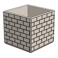 Chậu trồng cây cảnh 3D dáng vuông trang trí bàn làm việc - Thumbnail 3