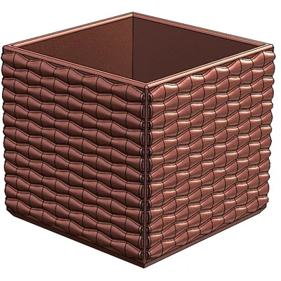Chậu trồng cây cảnh 3D dáng vuông trang trí bàn làm việc