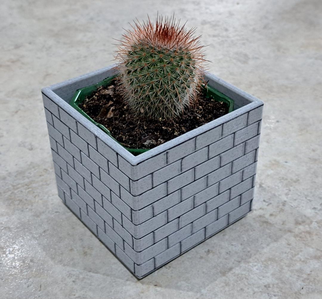 Chậu trồng cây cảnh 3D dáng vuông trang trí bàn làm việc - Image 6