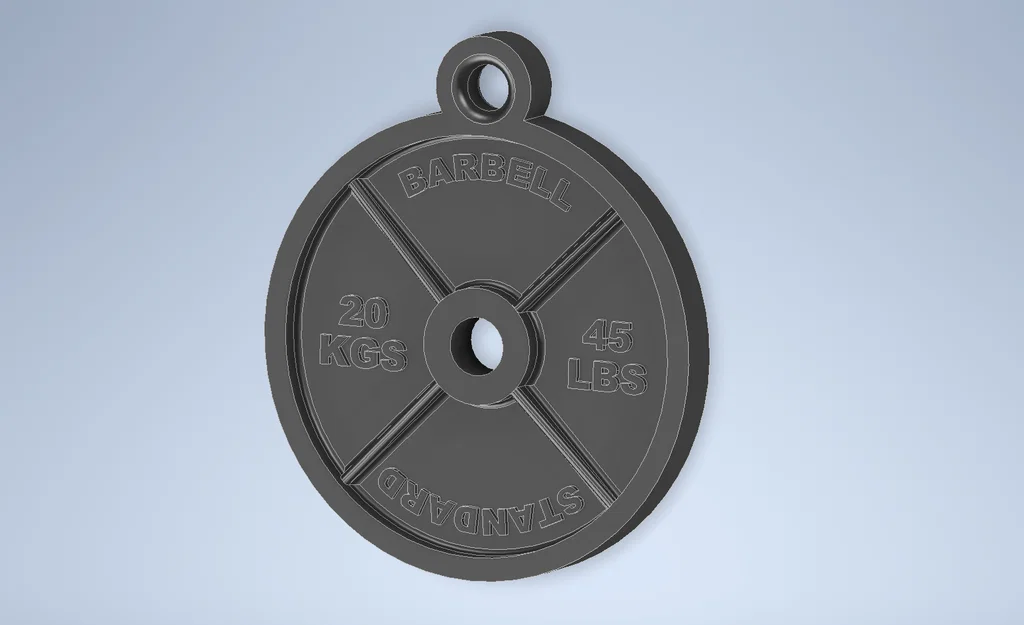 Móc khóa hình bánh tạ 20kg in 3D độc đáo cho dân tập Gym - Image 1