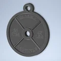 Móc khóa hình bánh tạ 20kg in 3D độc đáo cho dân tập Gym - Thumbnail 1