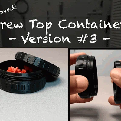 Hộp nắp vặn - Phiên bản #3 | Ren cải thiện | Cầm chắc tay | Dung tích lớn