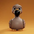 Chim Dodo Bird dễ thương (mẫu 3D) - Thumbnail 2