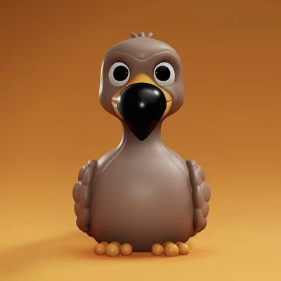 Chim Dodo Bird dễ thương (mẫu 3D)