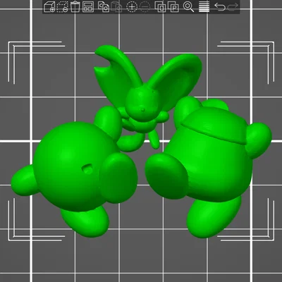 Bộ mô hình 3D Kirby cùng bạn bè: In ấn sáng tạo và trưng bày
