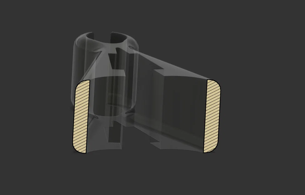 Prusa XL cable clip bo tròn cho extruder (rounded cable clip) - Image 2