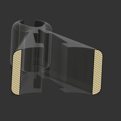 Prusa XL cable clip bo tròn cho extruder (rounded cable clip)