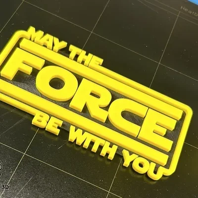 Bảng Trang Trí “May The Force Be With You” (In 3D)