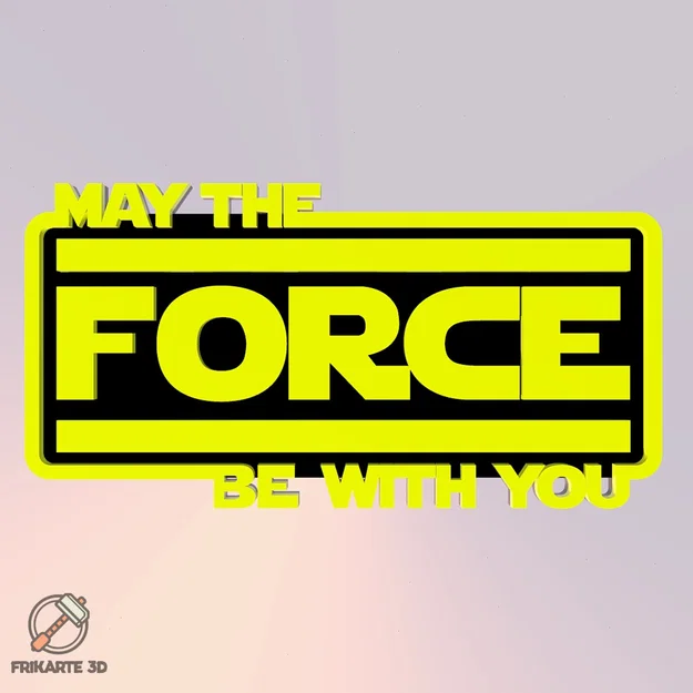 Bảng Trang Trí “May The Force Be With You” (In 3D) - Image 4