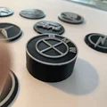 Adapter đĩa vinyl single kèm nhiều logo hãng xe thay đổi được - Thumbnail 3