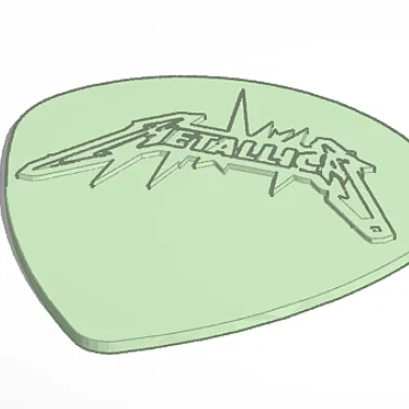 Mẫu in 3D gảy đàn guitar logo Metallica cực chất cho fan hâm mộ