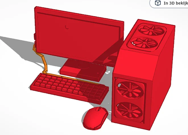 Mô hình bộ máy tính để bàn (PC) chi tiết dành cho in 3D - Image 1